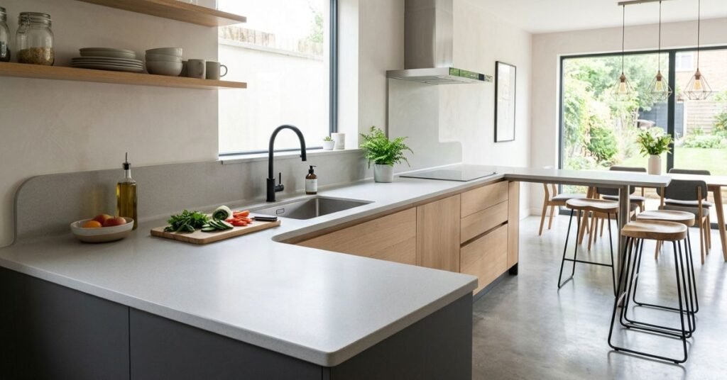 Solid Surface Countertops Material for Modern Spaces